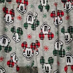 Disney Mickey Mouse Holiday Plaid Pajama Pants Lounge Fleece XLarge